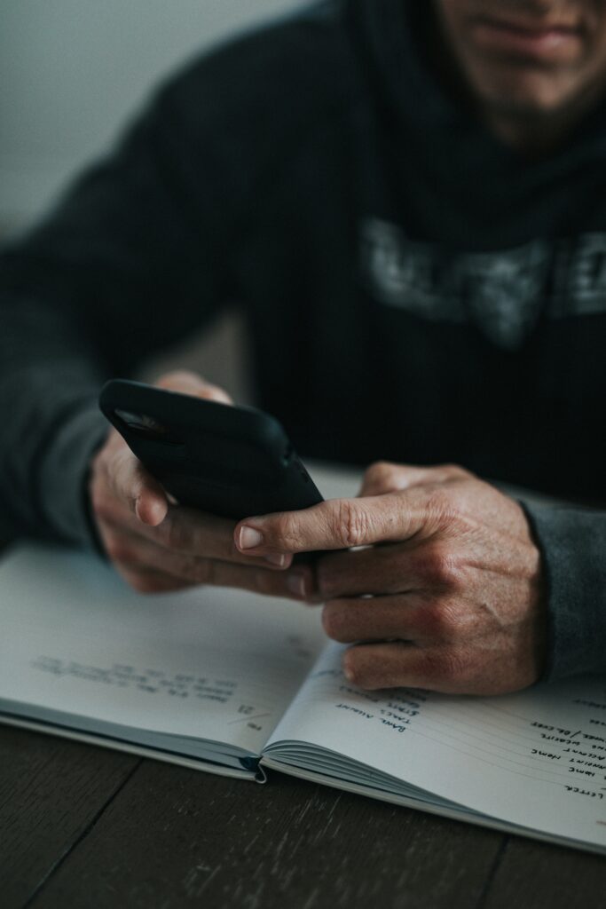 person at phone